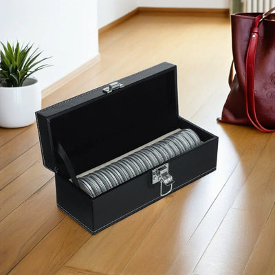 Coin Organizer Box 20 Slot Transparent Airtight Capsule Storage for Medals Quarters Tokens Portable Display | SAMAG