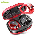 75Hrs Bluetooth 5.3 Earphones IP7 Waterproof Wireless Headphones with ENC Noise Cancelling Mic Deep Bass For Sports Workout Gym