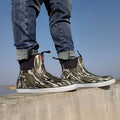 Men's Rain Boots Light Trainer Fishing Boots Women Ankle Boots Camouflage Casual Non-slip Shoes PVC High Top Sneakers Waterproof