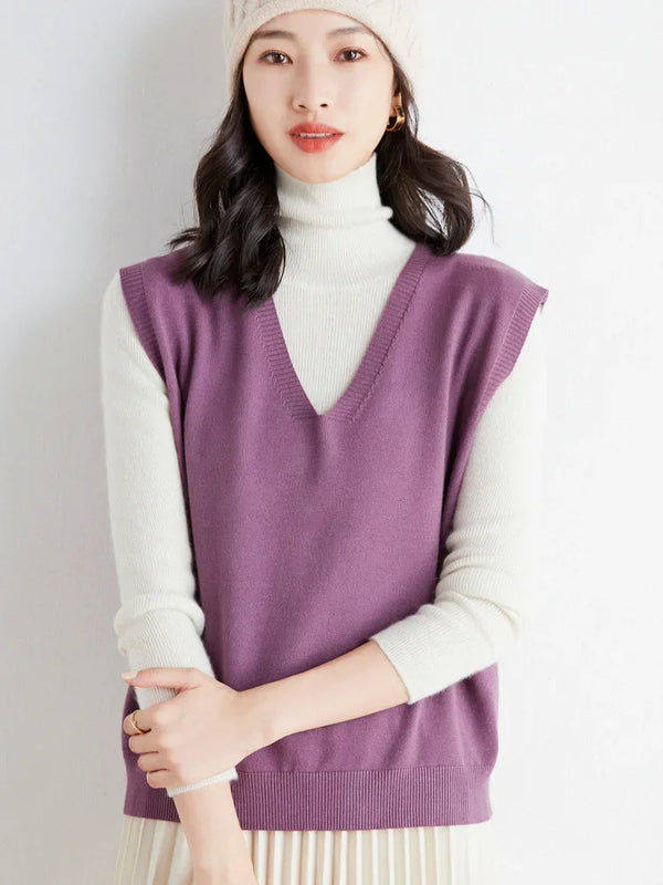 Sweater Vest Spring Autumn Warm Fashin Korean Soft Loose - View 9 | SAMAG