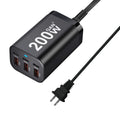 USB C Fast 200W 6-Port Charging  Fast  GaN Charger Power Adapter For iPhone 14/13/12 Series, Samsung Galaxy S23/S22/S21