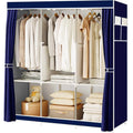 Closet Wardrobe Organizer Storage Rack Portable Clothes Shoe Clothing Shelf Dustproof Non-woven Fabric Quick and Easy to Assembl