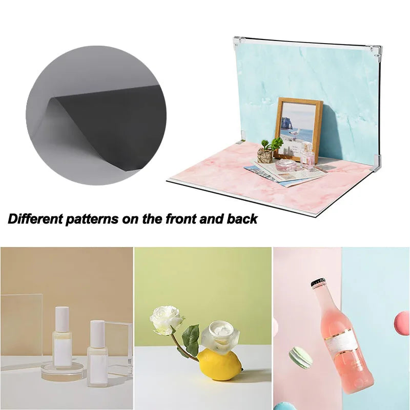 29x21cm Photography Backdrop Board 7 Pcs 2 Sided Photo Background Set 14 Wood Grain Studio Waterproof Product Photographic Props