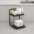 Rice Cooker Air Fryer Rack 2 - Tier Pull - out Kitchen Shelf Non - Slip Feet Adjustable Appliance Storage - View 4 | SAMAG