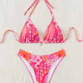 Women's Two Piece Bikini Set 2025, Sexy Triangle Push Up Swimsuit, Floral Print Bathing Suit, Beach Swimwear