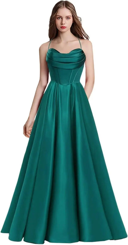 Long Pocket Off Shoulder Ball Dress with Heart-shaped | SAMAG