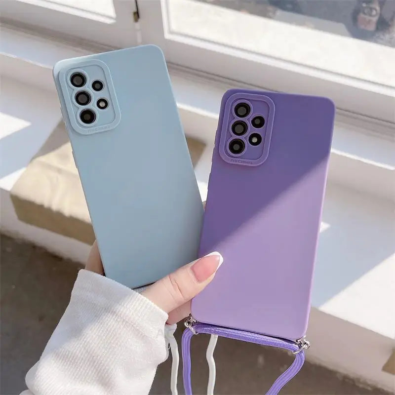 Crossbody Lanyard Cord Case For Iphone 13 14 12 11 Pro Max Mini 6 7 8 Plus Xr X Se 2022 Silicone Cover On Iphone14 14pro 13pro