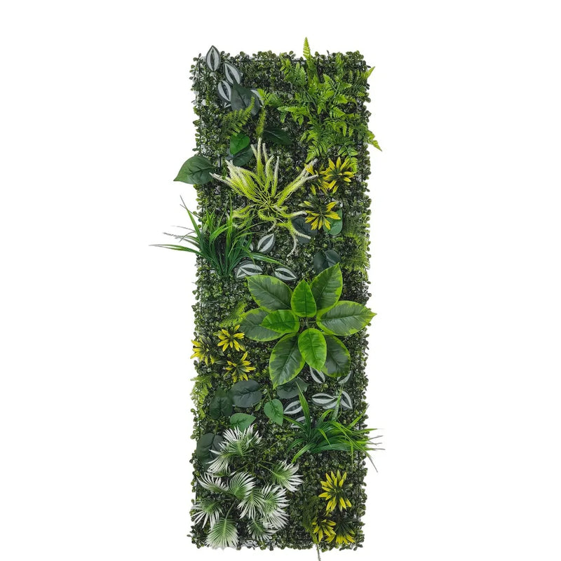 15.75×47.24inch Artificial Simulated Green Plant Background Wall High-Quality Plastic Simulation Hanging Panel Garden Decora