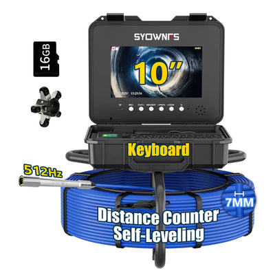 10.1" IPS Sewer Pipe Inspection Camera With Keyboard | SAMAG