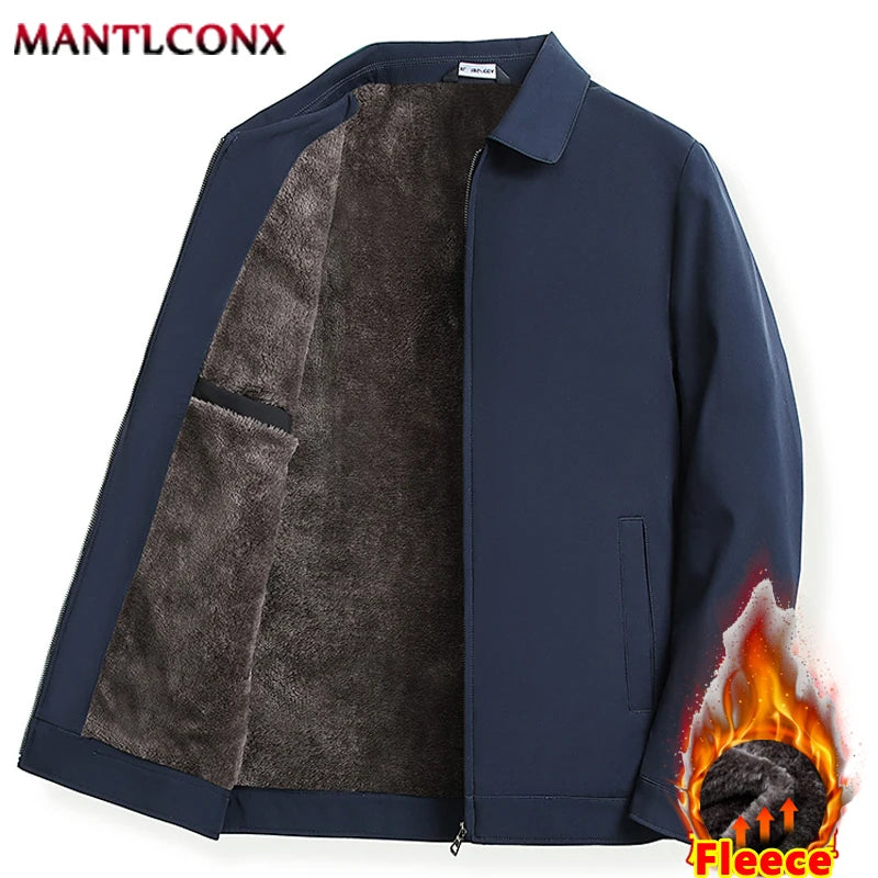 Winter Solid Color Men's Blazers Jacket Thicken Warm Parkas Men's Winter Coat Casual Business Jacket Male Office Dress Coat 3XL