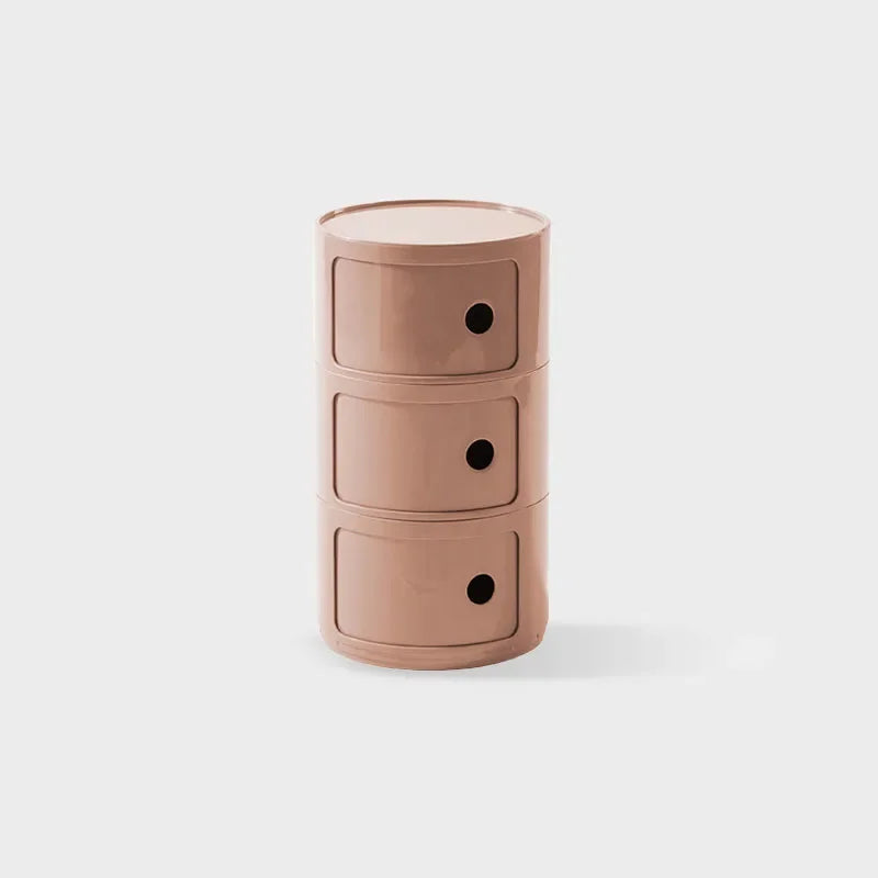 Round bedside table nordic plastic Bedside cabinet for bedroom small side end table nightstand Storage locker