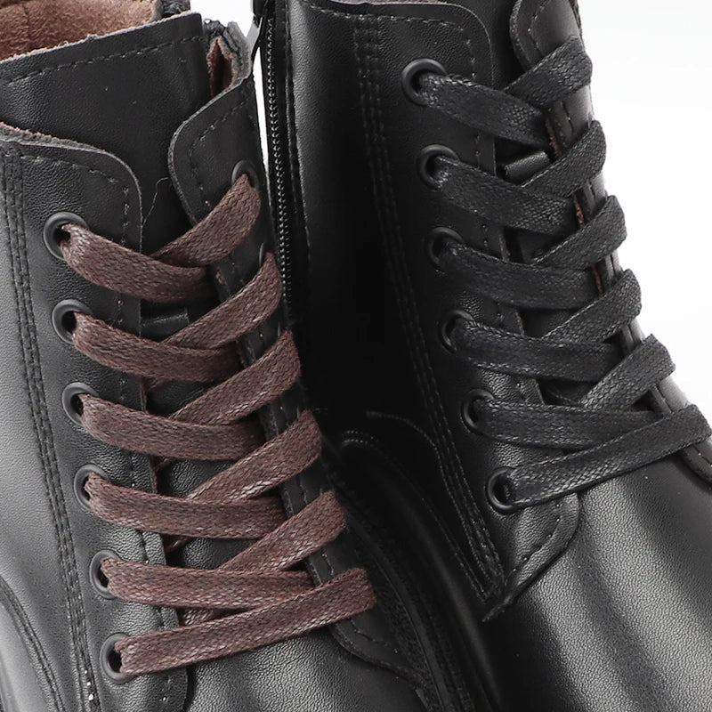 1Pair Waxed Cotton Shoelaces Waterproof Leather Shoelace Sneakers Boots Flat Laces for Shoes Accessories 70/90/120/150cm