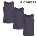 3 Pieces of Men's Shapewear, Shark Skin Vest, Bottom Layer Sports Slimming Compression Sweatshirt Vest, Abdominal Control Slimmi