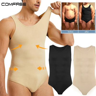 Men's Sleeveless Full Body Shaper Tummy Control Triangle | SAMAG
