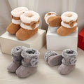 Baby Learning Walk Shoes, Warm Lined Velvet Bow Winter Infant Cotton Boots, Cozy Footwear for Baby Girls 0-18 Months