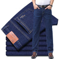 Men's Denim Jeans Thin Summer Straight Business Soft | SAMAG