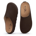 Evshine Women's Suede Clogs Slippers Comfort Sole Sole Flat Mules Fashion Baotou Ladies Potato Shoes Slip On House Clogs Shoes