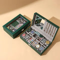 DELESYS Green Dust-proof Watch Jewelry Box With Zipper Watch Gift Box With Lock Jewelry Display Box Gift Box Birthday Present