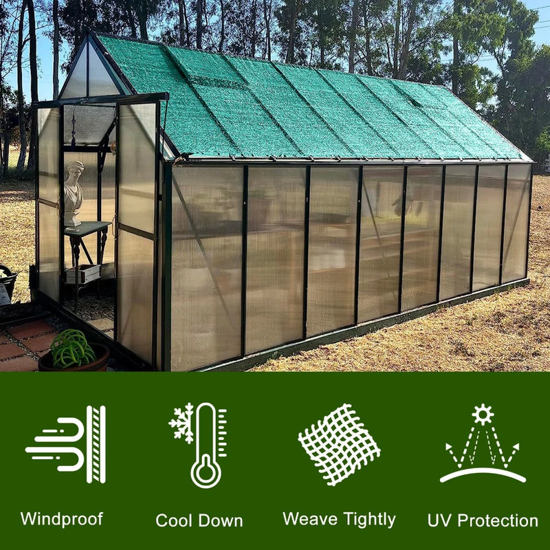 Green Shade Cloth Sun Net with Grommets Sunblock Mesh | SAMAG