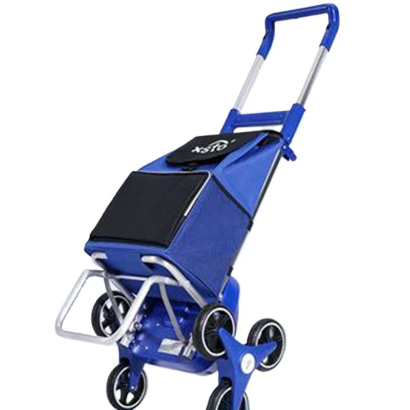 Silent Electric Climbing Shopping Cart Household Foldable Shopping Bag with Wheels Large Capacity Portable Electric Handcart