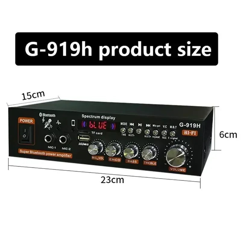 G30 G-919H 1000W Home Power Amplifiers Audio Bluetooth Amplificador Subwoofer Speakers Theater Audios Sound System FM USB EU/US