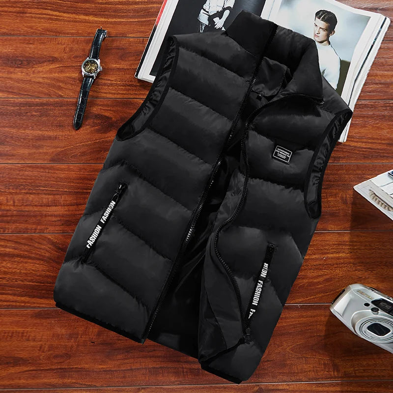 Spring and Autumn Men's Jacket Fashion Vests for Teenagers with Sleeveless Design Men's Jackets for Sports Asian Sizes: M - 8XL