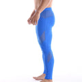 Men Long Johns Summer Ice Silky Mesh Pants Breathable Soft Sleep Wear Bottoms Tight Male Long Underwear Leggings Pajamas
