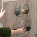 2pc/set Wall Mounted Pot Lid Holder Cover Hang on The for Kitchen Space Saving Storage Shelf | SAMAG