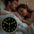 Hole-Free Luminous Wall Clock, 8 Inch Silent Quartz Clock, Modern Decor for Home & Living Room