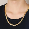 18K Gold/Silver Color 6mm Full Sideways Necklace 8/18/20/24 Inch Chain For Woman Men Fashion Wedding Engagement Jewelry Gifts