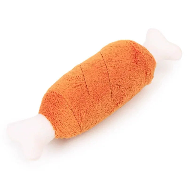 Soft Plush Dog Squeaky Toy Bite Resistant Molar Chew Doll Interactive Sound Pet Toy Puppy Anxiety Relief Boredom Relief Companio