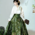 Hanfu Horse Face Skirt Chinese Style Costume Mamianqun Ming Dynasty Weaving Chinese Dress Vest Skirt