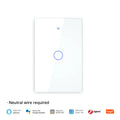 MOES Tuya ZigBee Light Switch Touch Glass Panel Fireproof Neutral Wire Required Remote Control Work With Alexa Google Home