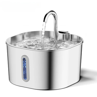 2.2L Automatic Cat Water Fountain Square Stainless Steel | SAMAG