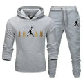 Men's Fashionable Casual Sportswear Outdoor Fitness Jogging Set Autumn and Winter Pullover Hoodie + - View 5 | SAMAG