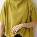 ZANZEA Causal Pure Cotton Blouse Summer Women Solid - View 9 | SAMAG
