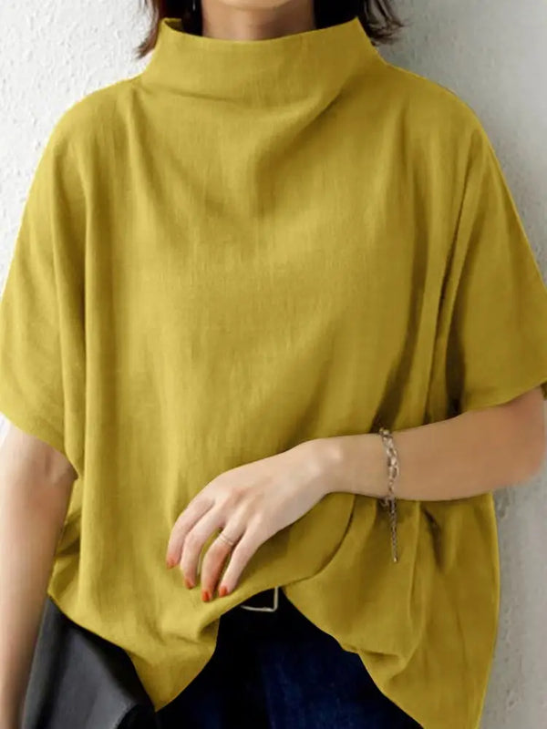 ZANZEA Causal Pure Cotton Blouse Summer Women Solid - View 9 | SAMAG