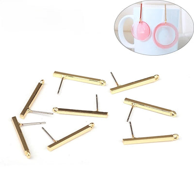 /lot 24*3mm Zinc Alloy Long Tip Rectangles Earring Base | SAMAG