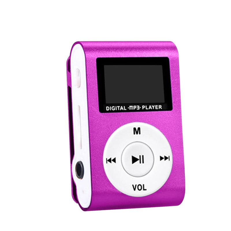 MP3 Player Portable Mini Music Stereo Speaker Clip LCD Display Support TF Card Noise Cancelling Lossless Sports Student Walkman