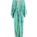 Bikini Cover Up Tie Dye Printed Swimsuit Cape Pareo Bohemian Beach Kimono Dresses Self Belted Bathing Suits Dropshipping