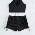 Summer Black Swimsuits Tankini Set Female Swimwear Sports | SAMAG