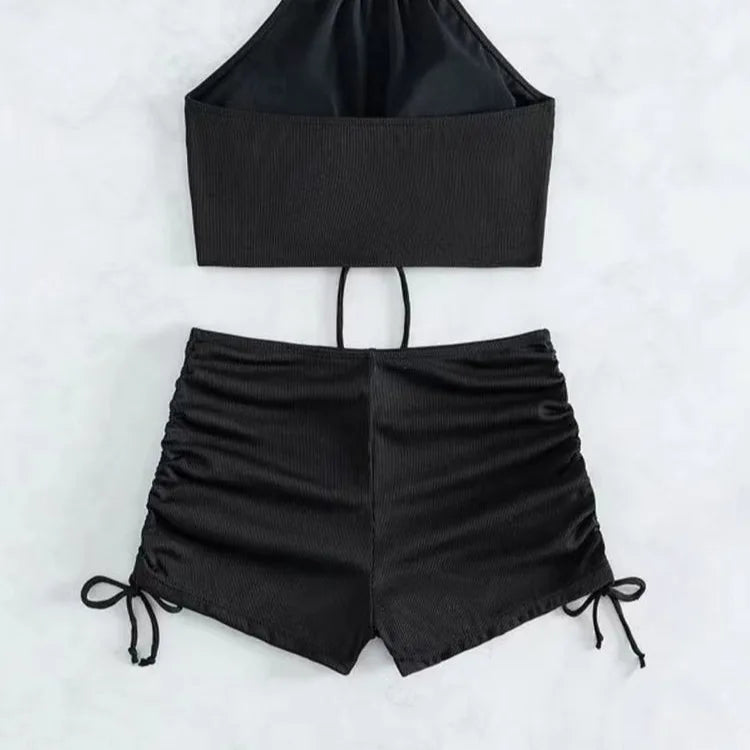 Summer Black Swimsuits Tankini Set Female Swimwear Sports | SAMAG