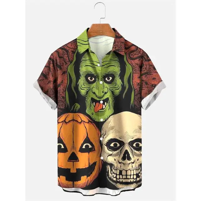 Summer Men's Hawaiian Shirt Movie Figures Horror Vintage | SAMAG