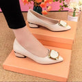 Women Pointed Toe Square Heel Shoes Chunky Heels Casual Slip on Lady High Quality Comfort Party Wedding 2024 Summer Pumps