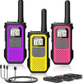 2/3/4 Pack Walkie Talkies for Adults and Kids, Long Range Rechargeable 2 Way Radios with VOX for Camping Hiking Cycling
