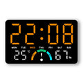 Digital Clock With Wide Screen Wall-mounted And Multi-function Desk Alarm Clock, With Date, Alarm, Thermometer, Hygrometer Clock