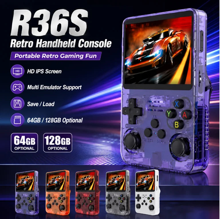 Portable Handheld Game Console 3.5 Inch IPS HD Screen Long Battery Life Type-C Charging Pocket Video Game Arcade Player