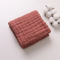 Soft Gauze Baby Towel 30x50cm Absorbent Pure Color Washcloth for Newborn Infant Face and Drool