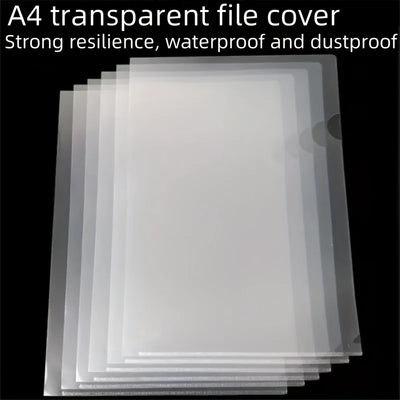 A4 Transparent L - Shaped File Folders - Waterproof | SAMAG