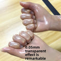 Latex Gloves Ultrathin Transparent Glossy with Oil Shiny Waterproof Elastic Stretchy Smooth Intimate Use Couples Night Lifestyle